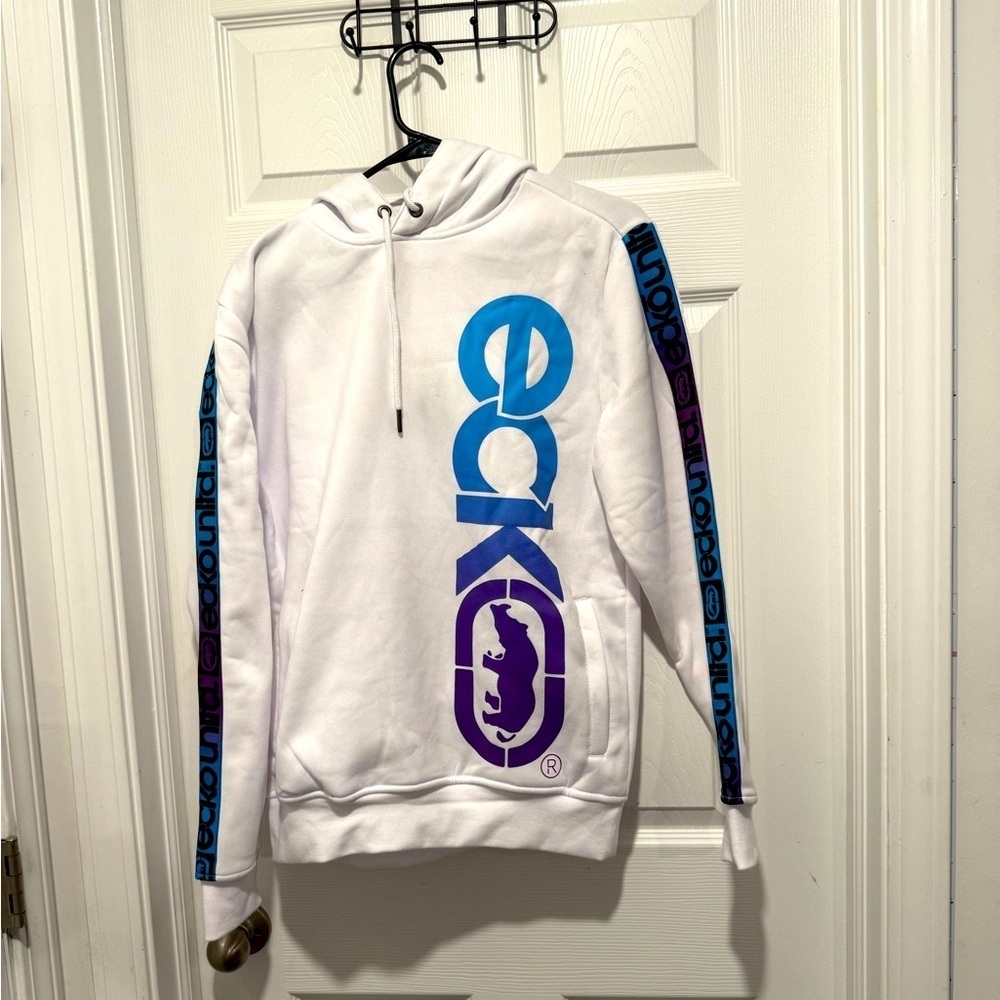 NWOT ECKO UNLTD Gradient Tape Rhino Stripe Pullover Hoodie Size Small - Picture 2 of 6